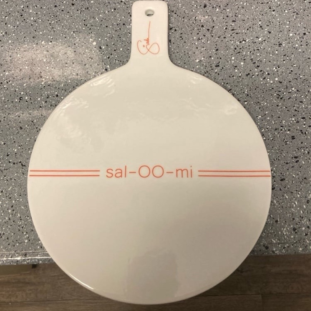 Sal-Oo-Mi White Ceramic 10” Pizza Board